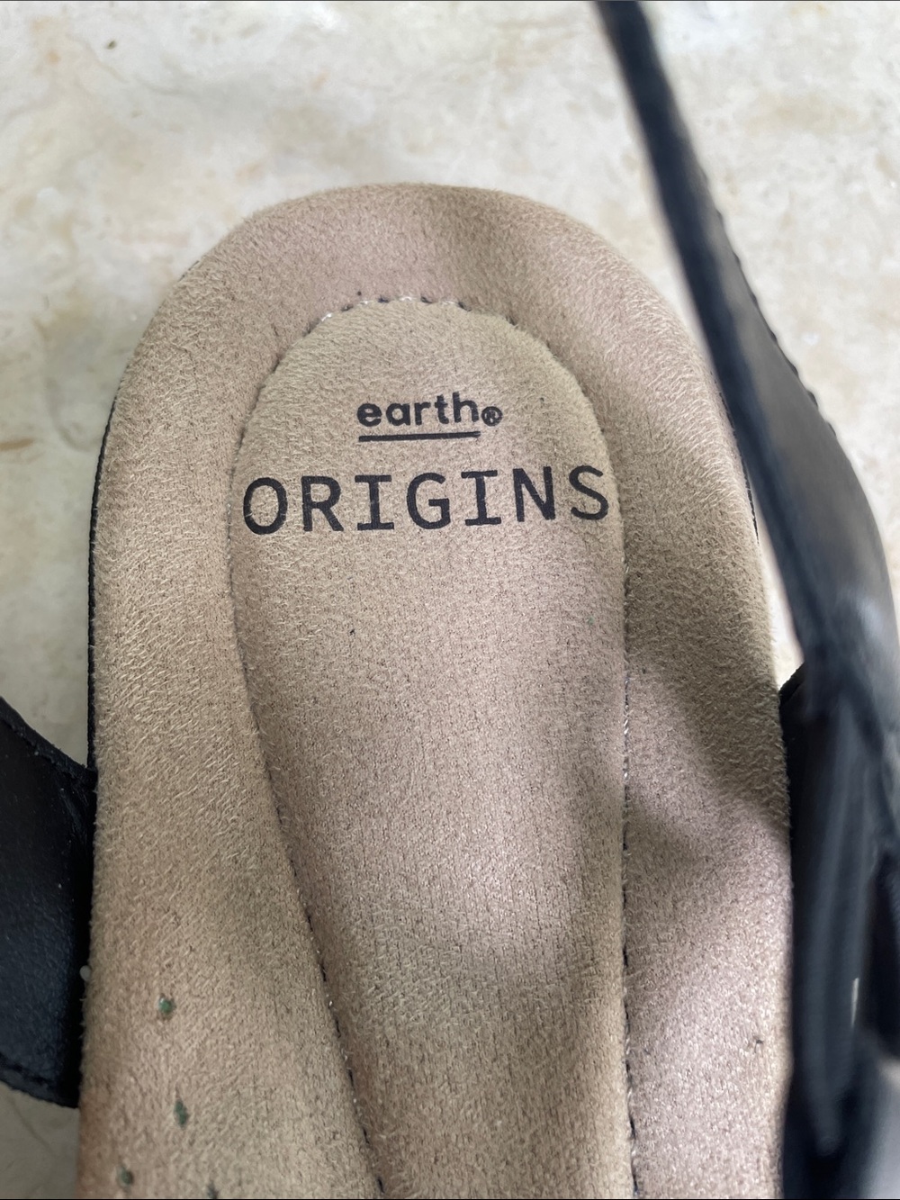 Earth Origins “Nellie” Black Leather Comfort Sandals | Women’s Size 9 - Picture 2 of 10